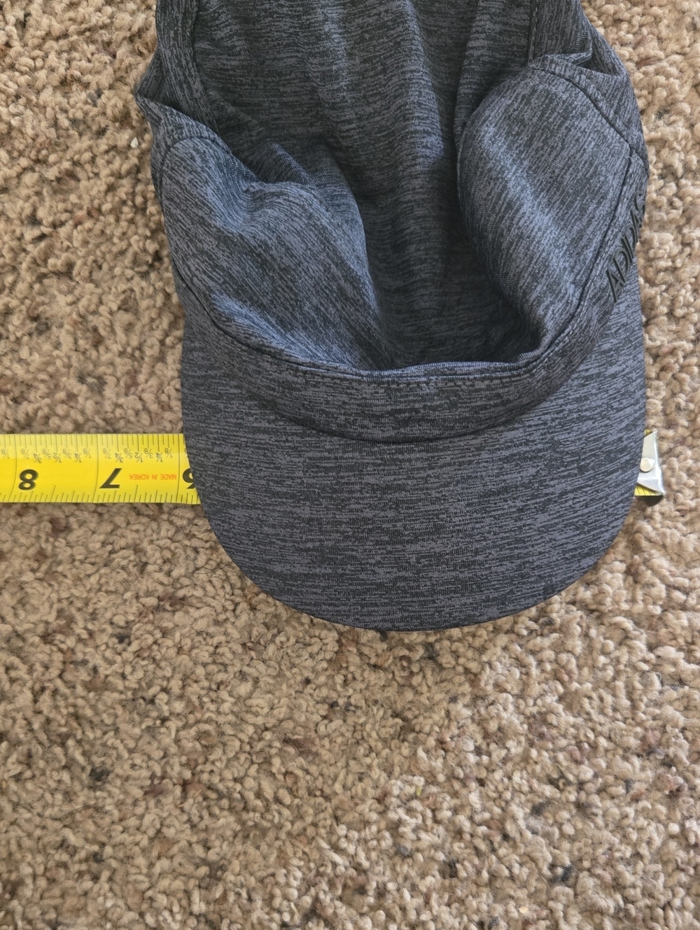 Adidas Heathered Gray/Black Military Style Cap Womens Hat - Picture 7 of 8